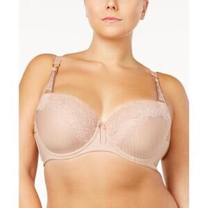 Ashley Graham Womens Showstopper Bow And Crystal Charm Bra Size 36DDD